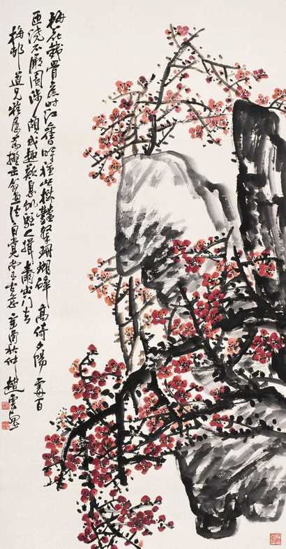 赵云壑 梅石图 立轴
